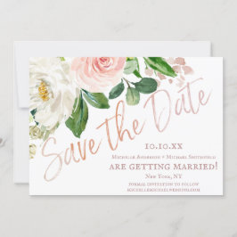 De roze Waterverf Floral sparen de Datum Save The Date