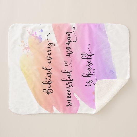 De roze Waterverf Ombre Bold van het Manuscript va Sherpa Deken (Voorkant (horizontaal))