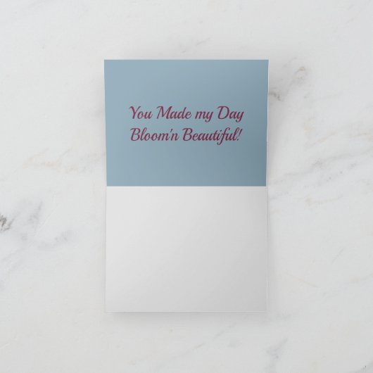 De roze Waterverf van Schatten Bloemen Bedankkaart (Binnen)