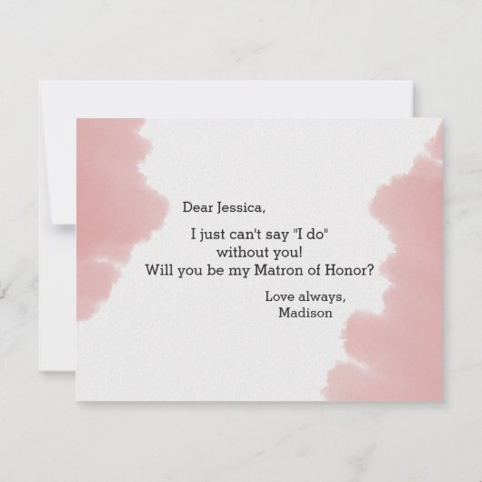 De roze Waterverf zal je zijn mijn tactiek van eer Kaart (Achterkant)