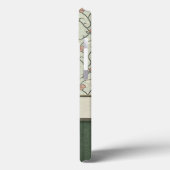 De roze Wijnstokken, de Strepen en het Monogram va Case-Mate iPhone Case (Achterkant / Links)