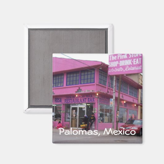 De roze winkel magneet (Voorkant / Achterkant)