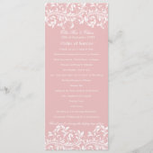 De Roze & Witte Orde van Dienst van Sarah Jane Programmakaart (Voorkant)