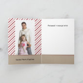 De roze Witte Streep van het Snoep, Pakpapier & Feestdagen Kaart (Binnen)