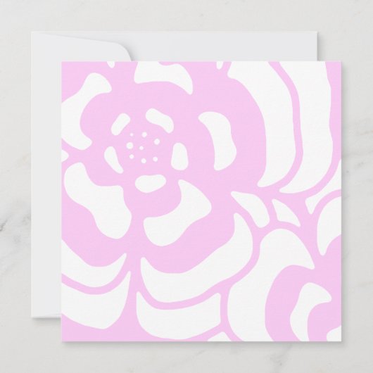 De roze & Witte Uitnodiging van het (Achterkant)