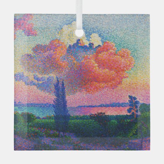  De Roze Wolk (1896) schilderij Glas Ornament (Voorkant)