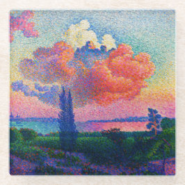  De Roze Wolk (1896) schilderij Glazen Onderzetter