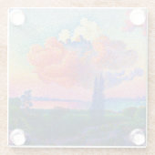 De Roze Wolk (1896) schilderij Glazen Onderzetter (Achterkant)