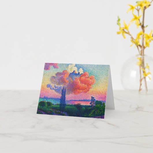  De Roze Wolk (1896) schilderij Kaart (Gele Bloem)