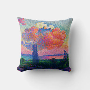 De Roze Wolk (1896) schilderij Kussen