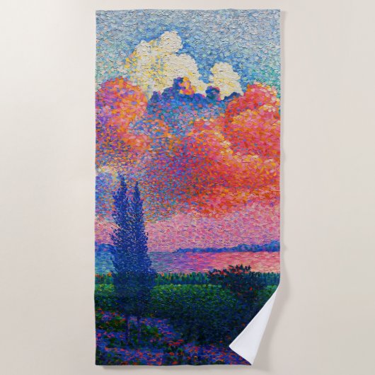 De Roze Wolk (1896) schilderij Strandlaken (Voorkant)