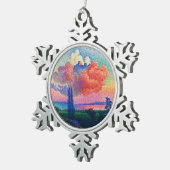  De Roze Wolk (1896) schilderij Tin Sneeuwvlok Ornament (Rechts)