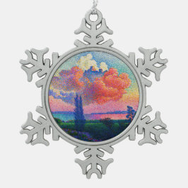  De Roze Wolk (1896) schilderij Tin Sneeuwvlok Ornament