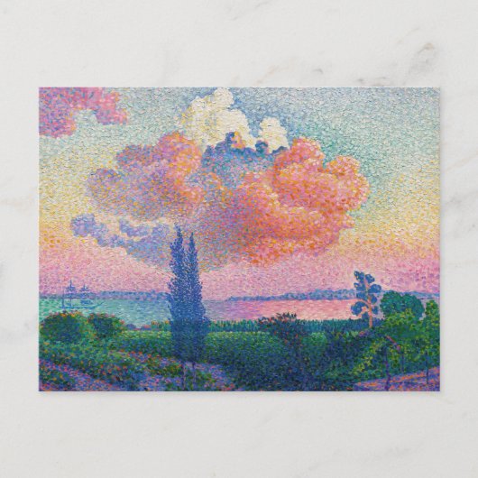 De roze wolk, schilderij van Henri-Edmond Cross Briefkaart (Voorkant)