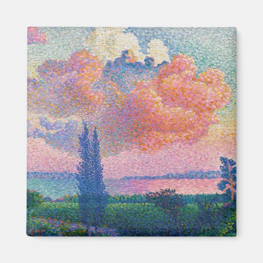 De roze wolk, schilderij van Henri-Edmond Cross Magneet (Voorkant)