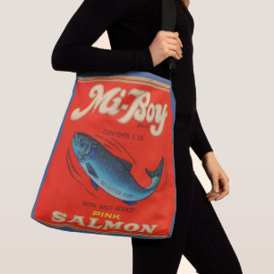De roze zalm uit de jaren dertig van de vorige eeu crossbody tas