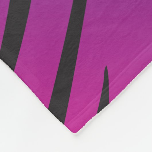 De roze & Zwarte Gestreepte Dierlijke Druk van de Fleece Deken (Hoek)