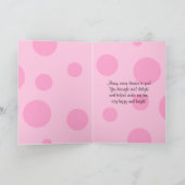 De roze Zwarte Knuppel Mitzvah van het Lint van de Bedankkaart (Binnen)