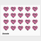 de ROZE ZWARTE Stickers van de 30ste Verjaardag (Vel)