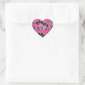 de ROZE ZWARTE Stickers van de 30ste Verjaardag (Tas)