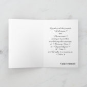 De roze & Zwarte uitnodiging van het Huwelijk (Binnen)