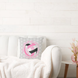 de roze zwarte volleybalrechtbank is mijn gelukkig kussen