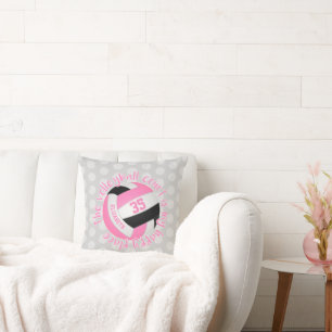 de roze zwarte volleybalrechtbank is mijn gelukkig kussen