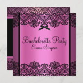 De roze & Zwarte Vrijgezellin van het Kant van het Kaart (Voorkant / Achterkant)