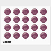 De  Rozen Cream op Magenta sparen de Datum Ronde Sticker (Vel)