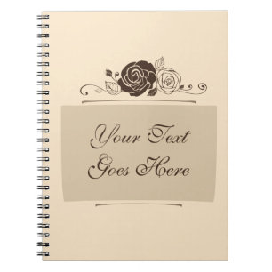 De Rozen die van de room en van de Koffie Giften c Notitieboek