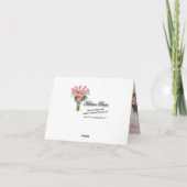 De rozen & het Kant passen voor om het even welke Bedankkaart (Achterkant)