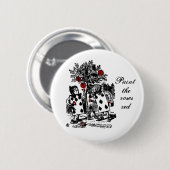 De rozen rood schilderen ronde button 5,7 cm (Voorkant /achterkant)