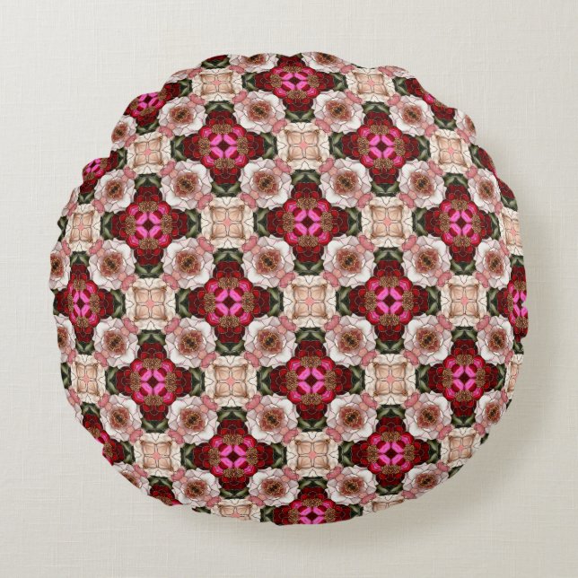 De Rozen Schatkamer Rond Kussen (Voorkant)
