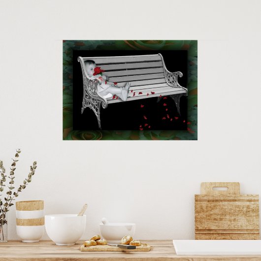 De Rozen stoppen en ruwen - afdrukken Poster (Keuken)