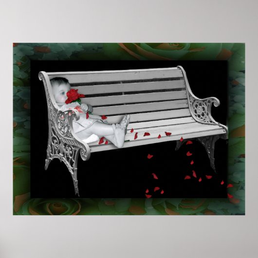 De Rozen stoppen en ruwen - afdrukken Poster (Voorkant)