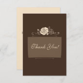 De Rozen van de koffie en van de Room Bedankkaart (Voorkant / Achterkant)