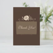 De Rozen van de koffie en van de Room Bedankkaart (Staand voorkant)