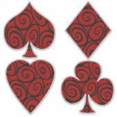 De Rozen van de Koningin Kaart Pakt Sticker (Voorkant)