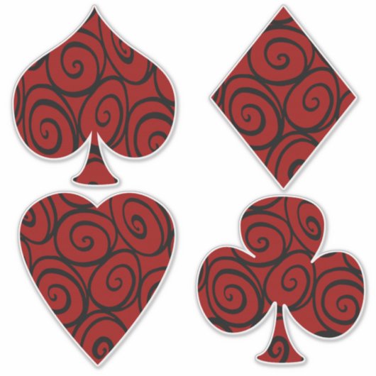 De Rozen van de Koningin Kaart Pakt Sticker (Voorkant)