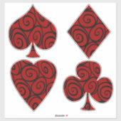 De Rozen van de Koningin Kaart Pakt Sticker (Vel)