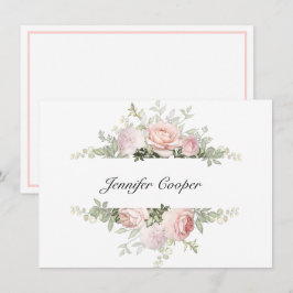 De Rozen van de lente van uw bureau een Persoonlij Notitiekaartje