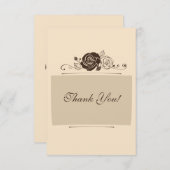 De Rozen van de room en van de Koffie Bedankkaart (Voorkant / Achterkant)