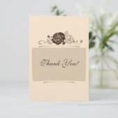 De Rozen van de room en van de Koffie Bedankkaart (Staand voorkant)