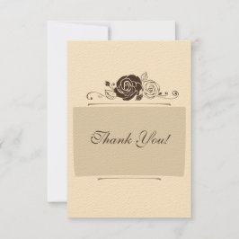 De Rozen van de room en van de Koffie Bedankkaart