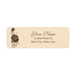 De Rozen van de room en van de Koffie Etiket