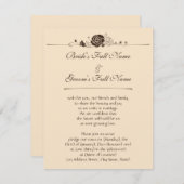 De Rozen van de room en van de Koffie Kaart (Voorkant / Achterkant)