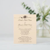 De Rozen van de room en van de Koffie Kaart (Staand voorkant)