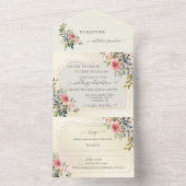 De Rozen van de waterverf allen in de Uitnodiging  (Binnen)