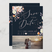 De Rozen van de Waterverf Peaches+Cream sparen de  Kaart (Voorkant / Achterkant)