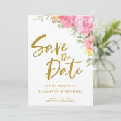 De Rozen van de waterverf trekken sparen de Datum Kaart (Staand voorkant)